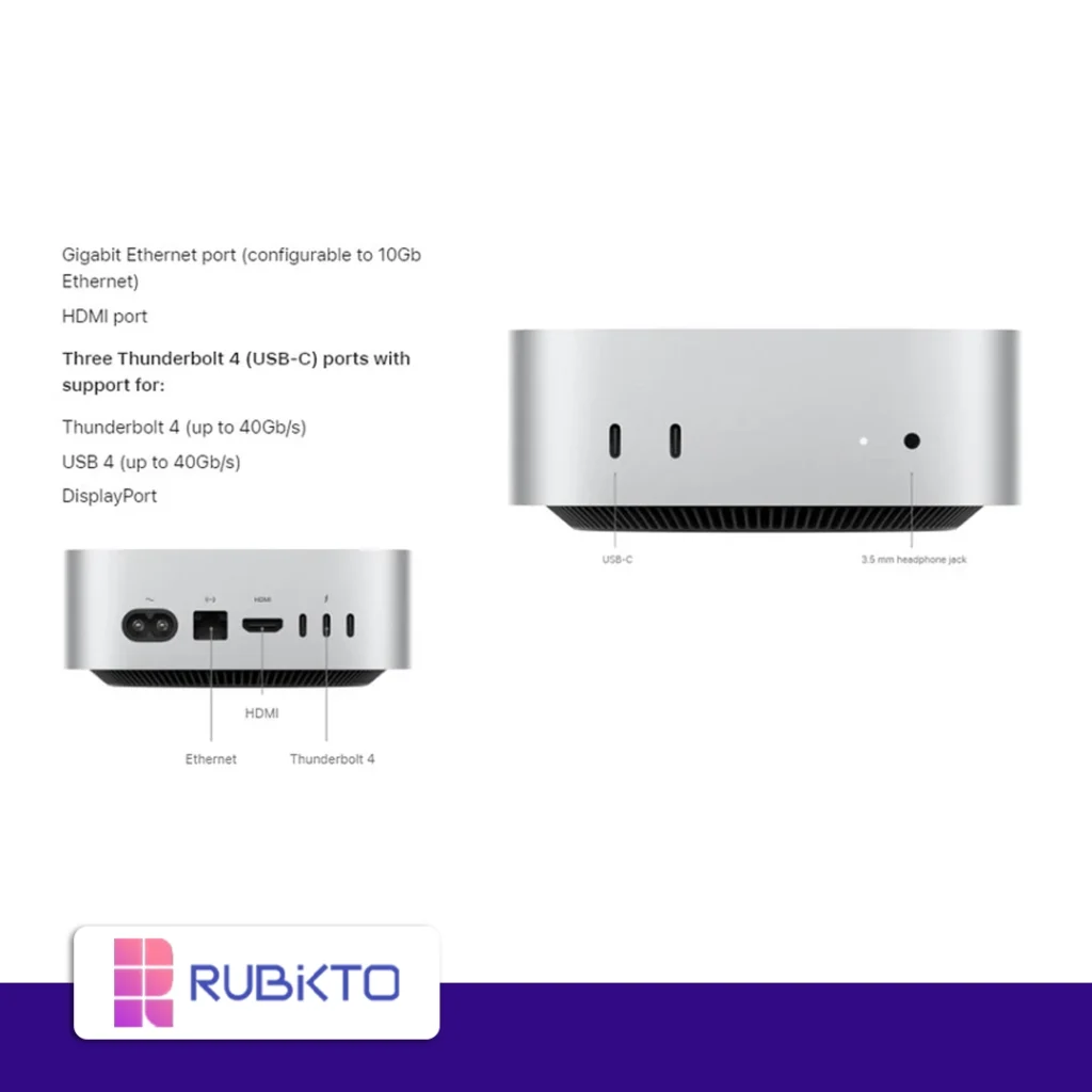 کامپیوتر کوچک اپل مدل Mac Mini MU9E3 2024 LLA